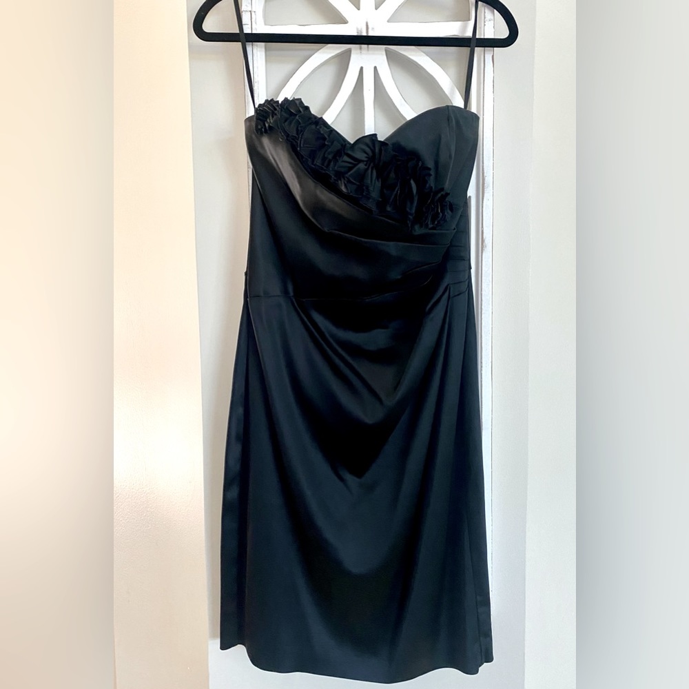 White House|Black Market black strapless cocktail dress